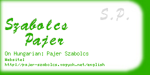 szabolcs pajer business card